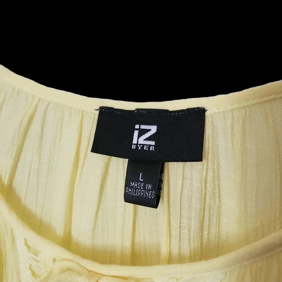 -IZ Byer women blouse size L yellow color - Picture 5 of 10